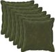vidaXL Kussensloop - 6 stuks - HOUTEN - Groen - 45 x 45 cm - Microfiber Fleece
