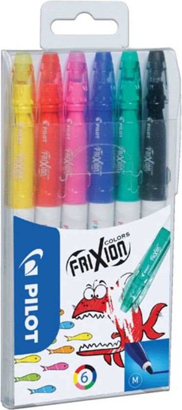 Moyu notebooks Pilot Frixion Colors Viltstift - 6 Stuks