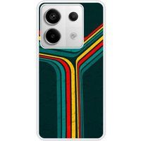 Xiaomi Redmi Note Retro lines Verstevigd hoesje met sublimatie bedrukking