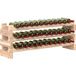 Casier à bouteilles pour 36 bouteilles, étagère à vin avec 3 niveaux modulable, 114×28×42,5cm, bois naturel