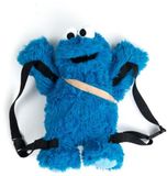 Sesame Street Cookie Monster Unisex Rugtas - blauw/zwart