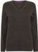 Henbury Pull Femme Gris Chiné Polyester Manches Longues Taille M