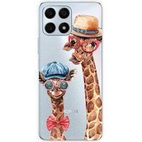 Huawei Honor X8A Bedrukt siliconen hoesje Funny girafe