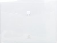 Exacompta 10x Pak van 5 Envelop tassen - PP met klittenband sluiting - A4 - Kleurloos - 56421E