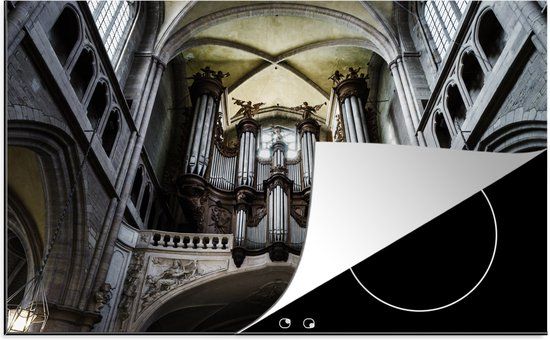 KitchenYeah® Inductie beschermer 77x51 cm - Kathedraal met orgel van Saint Benignus - Inductiebeschermer - Inductiemat