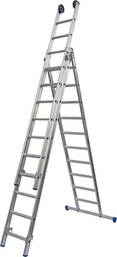 Maxall MR 3-delige Rechte Reformladder - 3x8 Sporten - 5.75m Werkhoogte - Aluminium