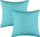 Stof Textile sierkussen Hawaii - 2x - aqua blauw - 40 x 40 cm