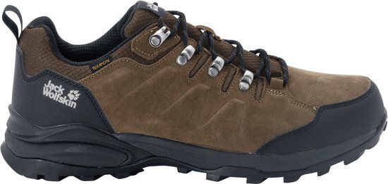 Jack Wolfskin Refugio Texapore Low Wandelschoenen - Mannen - Maat 45.5 - Bruin/Zwart