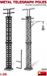 MiniArt Modelbouwpakket Diorama - 35529 Metalen Telegraafpalen voor Diorama Plastic - 1:35 - Modelbouw