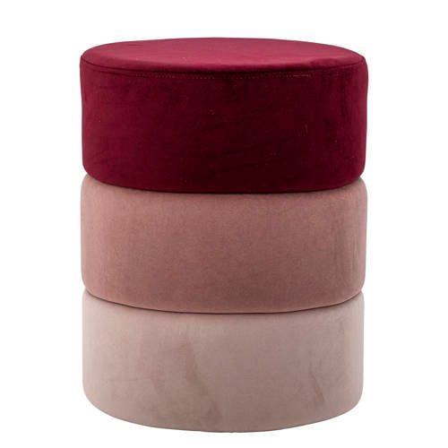 Bloomingville poef Bilbao 39cm - Roze