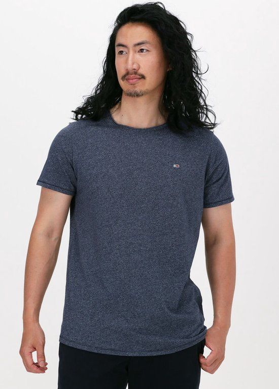 Tommy Jeans Men's Tee SS Classics Slim Fit Shirt - Blue - Size XL