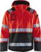 Blåkläder 4987-1987 Shell jack High Vis ongevoerd Rood/Zwart maat XS