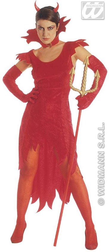 Widmann Duivel Kostuum Duivelin Fluweel Lady Beelzebub Kostuum Vrouw Large Halloween Verkleedkleding