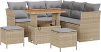 vidaXL Banc de jardin beige et gris clair