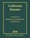 California Statutes: Business & Professions Code Part II 2026