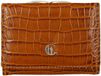 Canaletto Portefeuille femme cuir véritable motif crocodile RFID marron