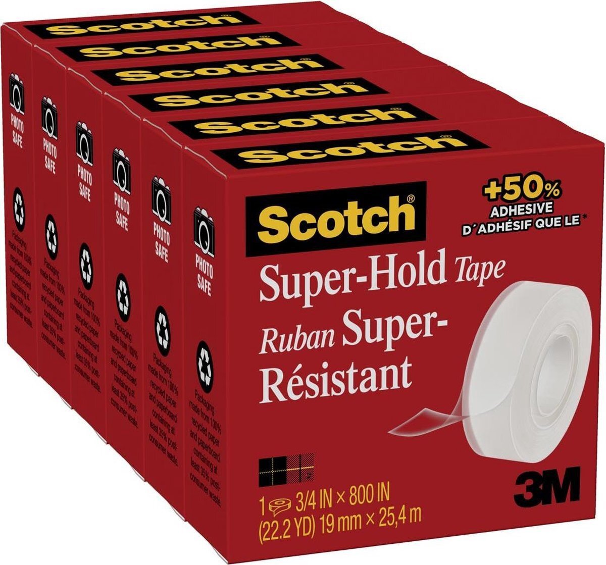 3M Plakband SH 19mmx25,4m/pk6rl