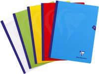 Clairefontaine 349341C Mimesys Gebrocheerd schrift - 24x32 cm - 24 Blad geruit Séyès - Wit papier 90 g - Polypro omslag - Geel