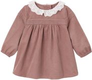 Vertbaudet Robe barboteuse en velours + collants