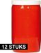 Spaas Grafkaars/gedenklicht - 12x - rood - 7 x 15 cm - 6 dagen brandtijd