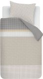 Beddinghouse katoenen gestreept 1-persoons dekbedovertrek 140x220 cm - naturel