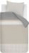 Beddinghouse housse de couette rayé en coton 1 personne 140x220 cm - naturel