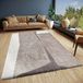 ELLE Decoration Jade Hoogpolig tapijt, woonkamertapijt, design, hoogpolig, tweekleurig, modern patroon, wollig, zacht, voor woonkamer, slaapkamer, tienerkamer, crèmegrijs, 120 x 170 cm