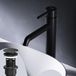 Robinet de lavabo haut avec jeu de vidage en noir