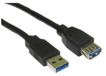 MicroConnect USB 3.0 A Male/Female Cable 1m Black