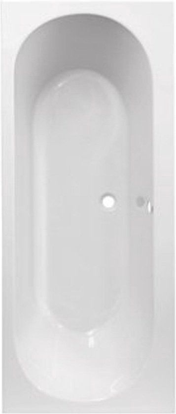 Plieger Wave Bad - 190x80cm - Acryl - Wit - Rechthoekig - Met Poten