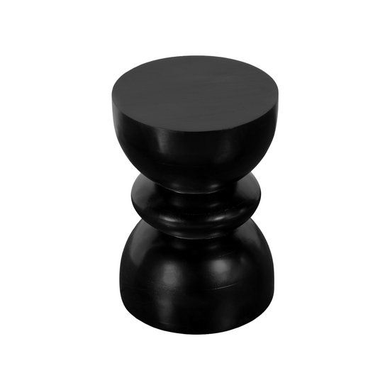 Lewis & Loft Bijzettafel Luis - FSC® mangohout - Rond ⌀35 - Zwart