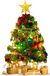 oCreon Kerstboom 50 cm kleine kerstboom met verlichting - Mini-kerstboom - Tafelkerstboom - Kunstkerstboom met licht voor kerstdecoratie