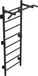 QLS Spalier met optrekstang, staal, 228 cm, 250 kg, zwart