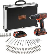 BLACK+DECKER BDCDC18BAFC-QW Perceuse-visseuse sans fil, 18 V, Noir/orange