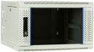 DSIT 6U witte wandkast (kantelbaar) met glazen deur 600x600x368mm (BxDxH)