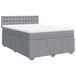 VidaXL Boxspringbed met matras, stof, lichtgrijs, 140x200 cm