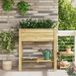 Maison Exclusive - Jardinière haute en bois, couleur marron, dimensions : 85,5 x 46,5 x 96 cm