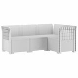 vidaXL 4-Zits Tuin Sofa Rattan Look PP Wit