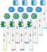 Qitizu Brossette Compatible avec Braun Oral-b, Têtes de Rechange pour Brosse à Dents Électrique Oral-b, Inclure Precision, Floss, Cross, Sensitive (16 blanc)