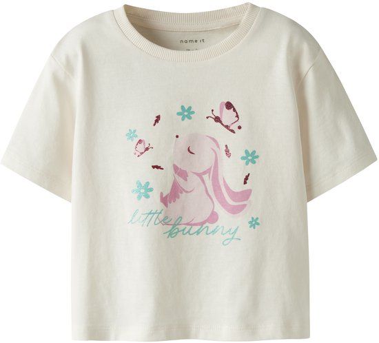 NAME IT Meisjes T-shirt Gardenia Katoen Korte mouw Regular Fit - Maat 98
