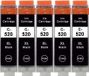 Canon 5 x cartouches d'encre compatibles PGI-520 noir