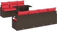 vidaXL Tuinbank Set Bruin Poly Rattan