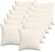 vidaXL Kussensloop - 12 stuks - ALMELO - Crèmekleurig - 45 x 45 cm - corduroy