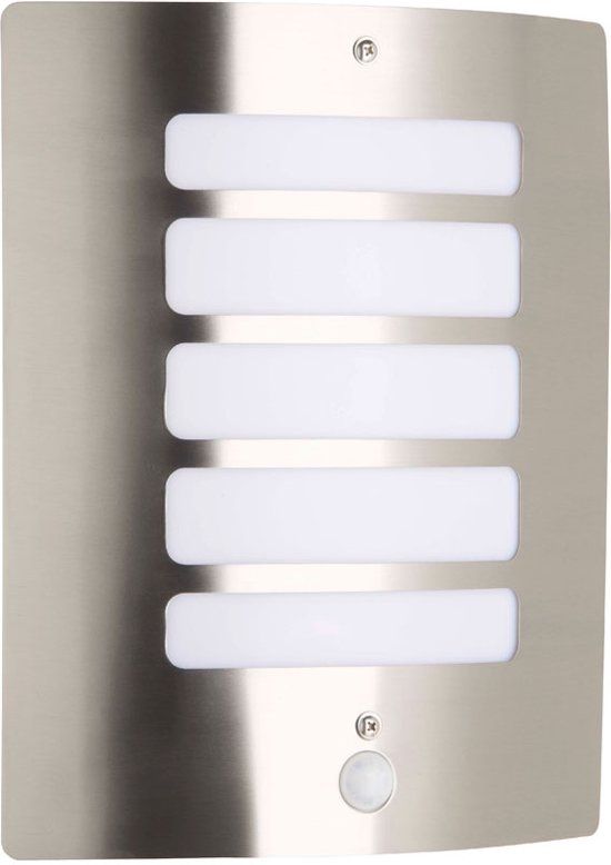 Brilliant Todd - Buitenlamp wand met sensor - metaal - chroom