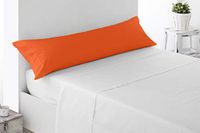 Miracle Home Kussensloop, anti-peeling, zacht en comfortabel, 50% katoen, 50% polyester, 120 x 45, Bed 105, Oranje