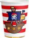 Amscan Pirates Map papieren bekers 8 stuks 250ml