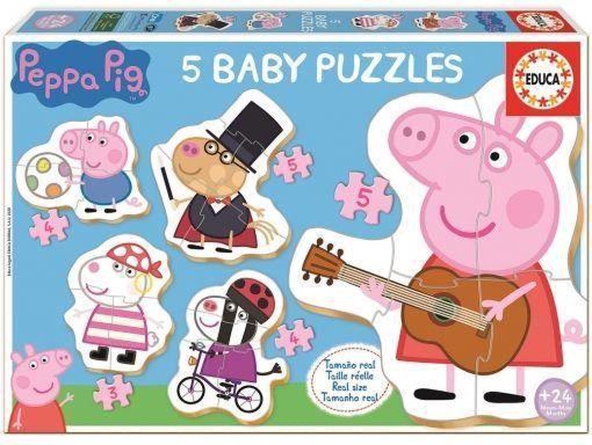 Educa Set van 5 Puzzels Peppa Pig