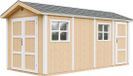 Timbela M915C-HARVEST HONEY - LP SmartSide Abri de jardin à base de bois - 11,47 m² - 530x250xH252 cm - avec plancher et peinture