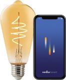 Nordlux ST64 Smart Filament LED Lamp E27 Goudkleurig Warm Wit Licht 1800K 380lm 4.7W