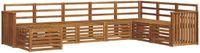 vidaXL Acacia Hout Hoek Loungeset Naturel 2-zits